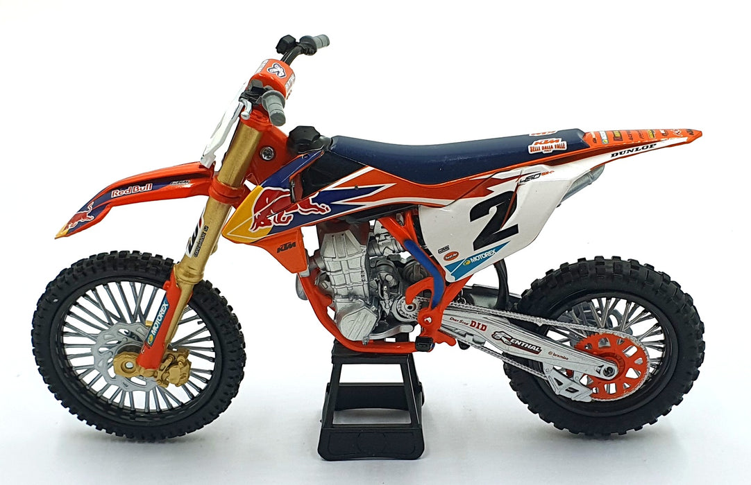 New Ray 1/10 Scale 58213 - KTM 450 SX-F Motorbike #2 Supercross  - Cooper Webb