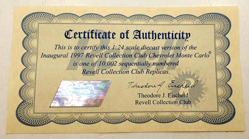 Revell 1/24 Scale 6516 - Chevrolet #1 Collection Club Car 1997