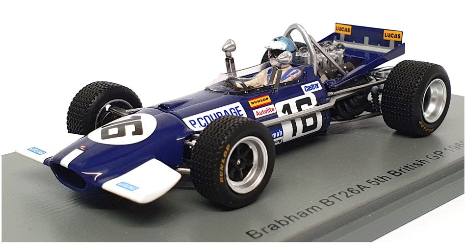 Spark 1/43 Scale S8320 - F1 Brabham BT26A 5th British GP 1969 #16 Piers Courage