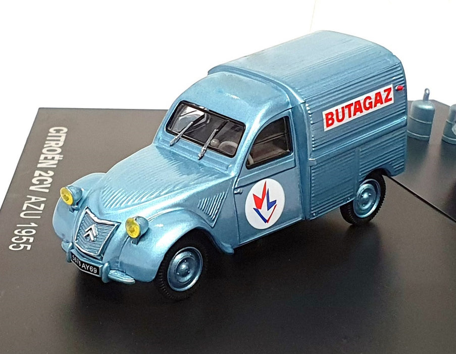 Norev 1/43 Scale 156010 - 1955 Citroen 2CV AZU Butagaz - Met. Lt. Blue