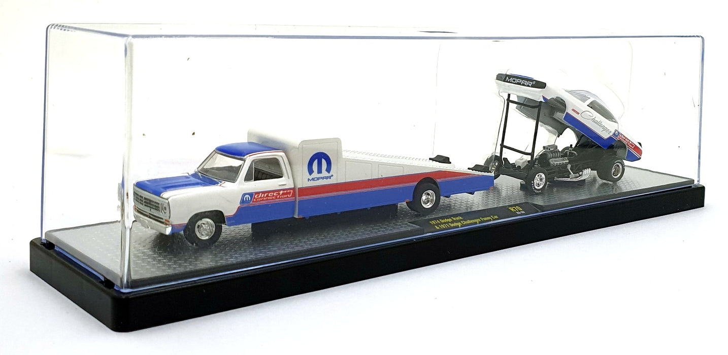 Castline M2 Machines 1/64 Scale R70 '74 Dodge Truck & '71 Challenger Funny Car