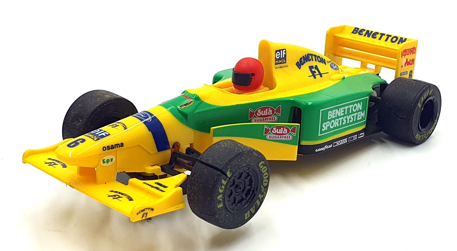 Scalextric 1/32 Scale Slotcar C142 - Ford Benetton B193 #6 - Red Helmet