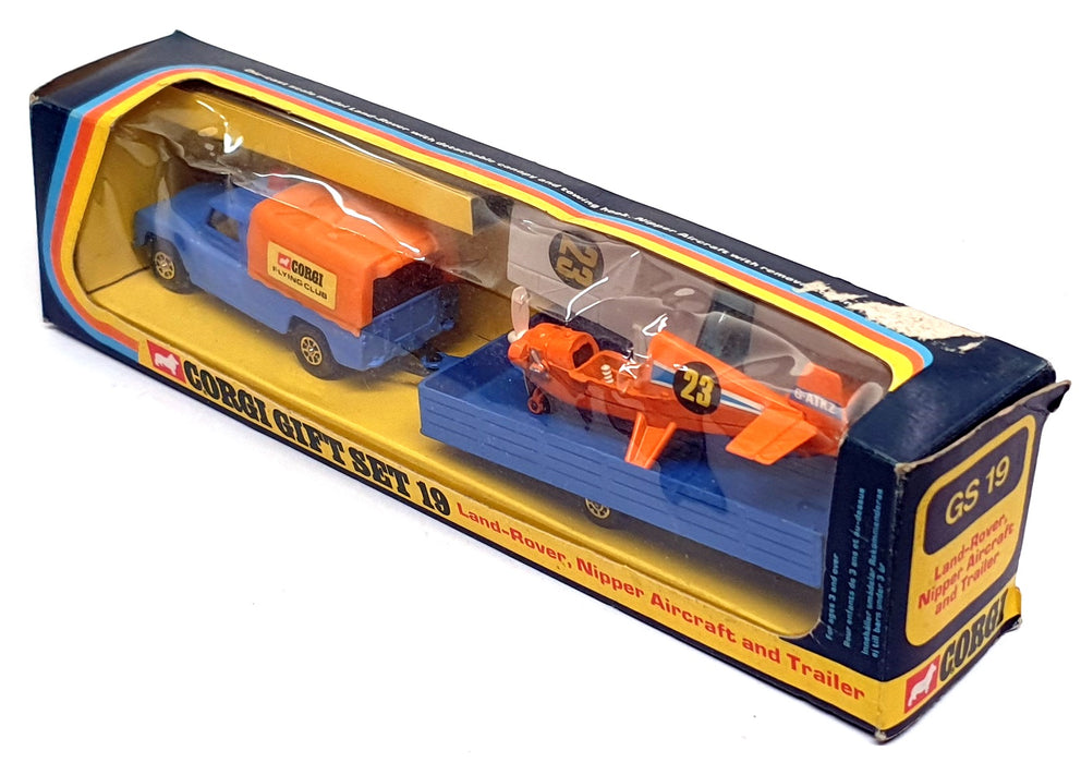Corgi Toys Original GS19 - Land Rover Nipper Aircraft & Trailer - Blue/Orange