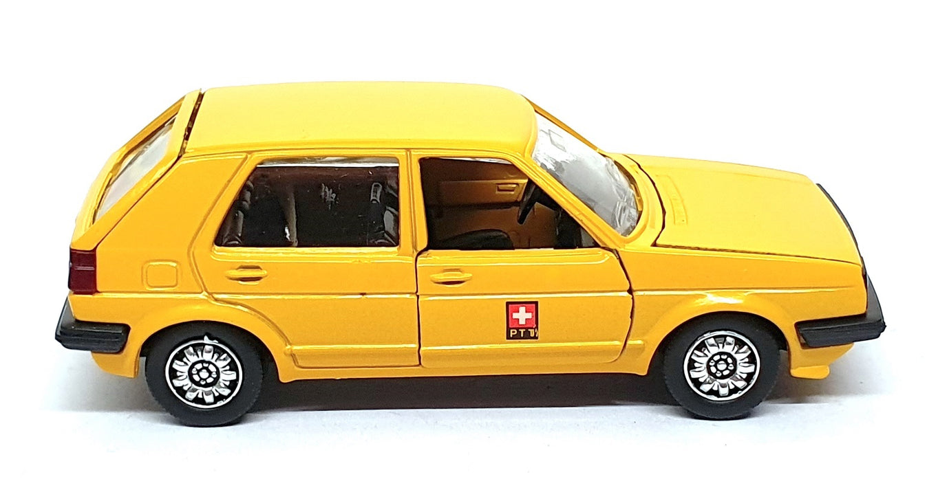 Schabak 1/43 Scale Diecast 1002 - Volkswagen VW Golf PTT - Yellow