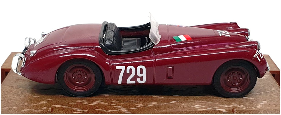 Brumm 1/43 Scale R103 - 1948 Jaguar 3.5L Race Car #729 - Deep Red