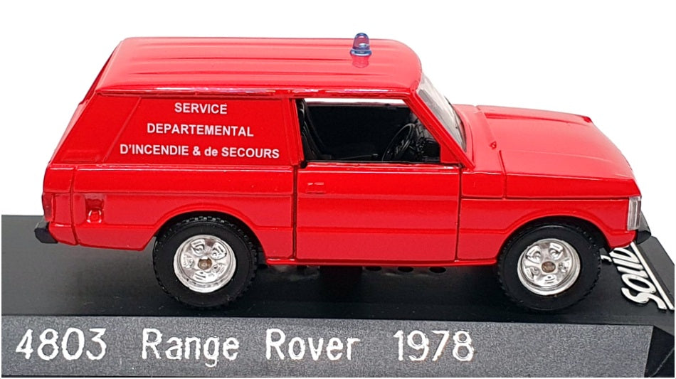 Solido 1/43 Scale 4803 - 1978 Range Rover Fire Van Pompiers - Red