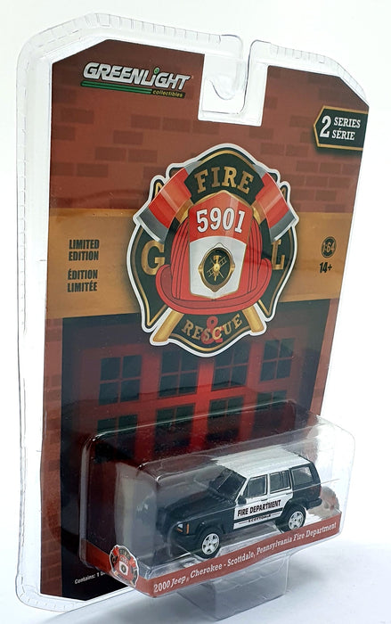 Greenlight 1/64 Scale 67020-D - 2000 Jeep Cherokee Fire Department