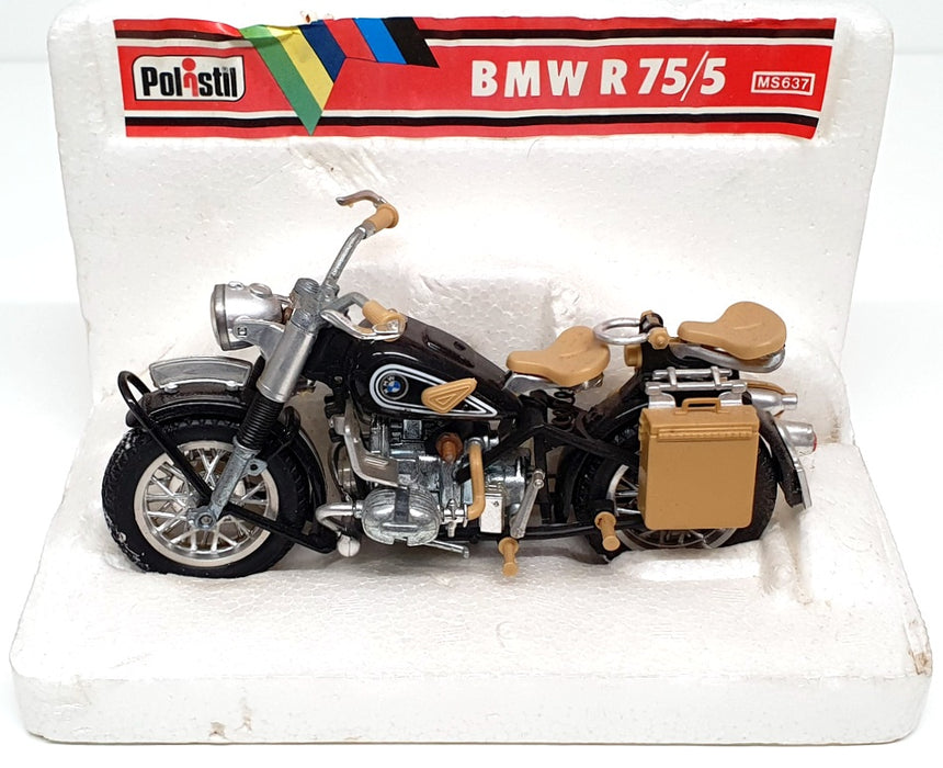 Polistil 1/15 Scale Diecast MS637 - BMW R75/5 Motorbike - Black