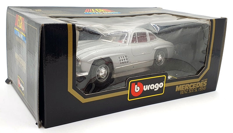 Burago 1/18 Scale Diecast 3013 - 1954 Mercedes Benz 300 SL - Silver