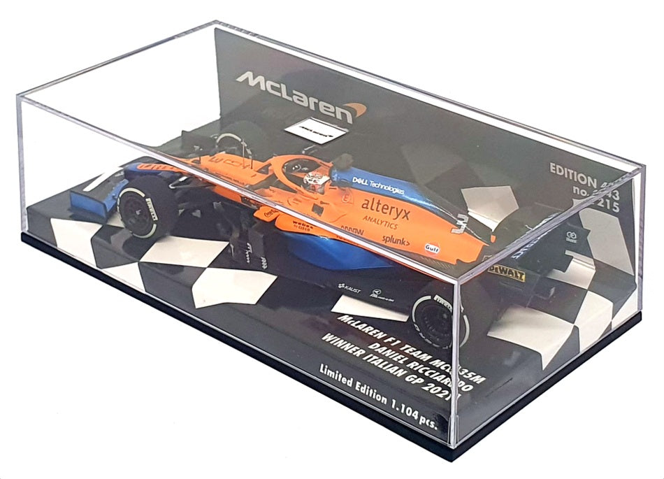 Minichamps 1/43 Scale 537 215803 F1 McLaren MCL35M 1st Italian GP 2021 Ricciardo
