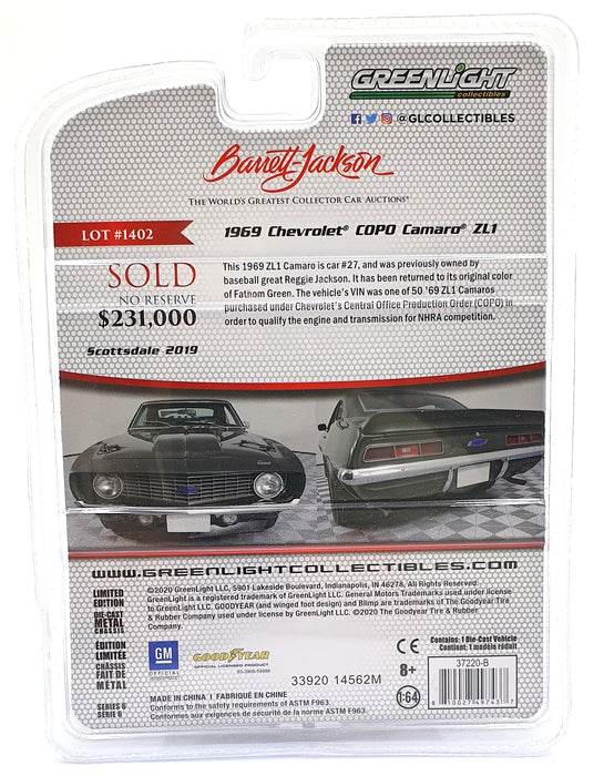 Greenlight 1/64 Scale 37220-B - 1969 Chevrolet COPD Camaro ZL1 Chase Car