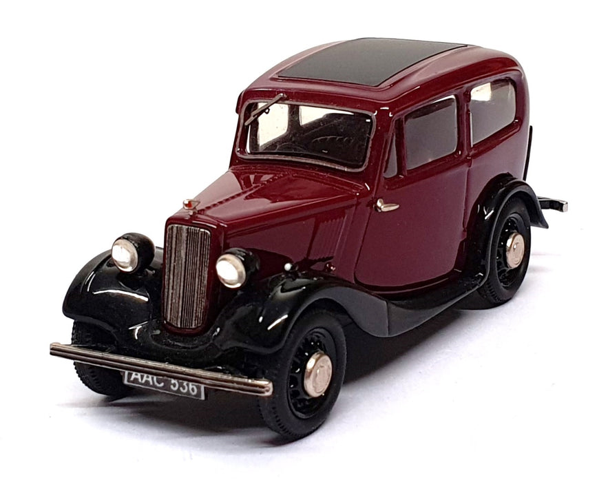 Crossway Models 1/43 Scale CM17 - Morris 8 S2 2Dr. Saloon - Maroon/Black