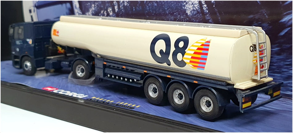 Corgi 1/50 Scale Diecast 75301 - DAF Tanker Truck Q8 - Blue/White