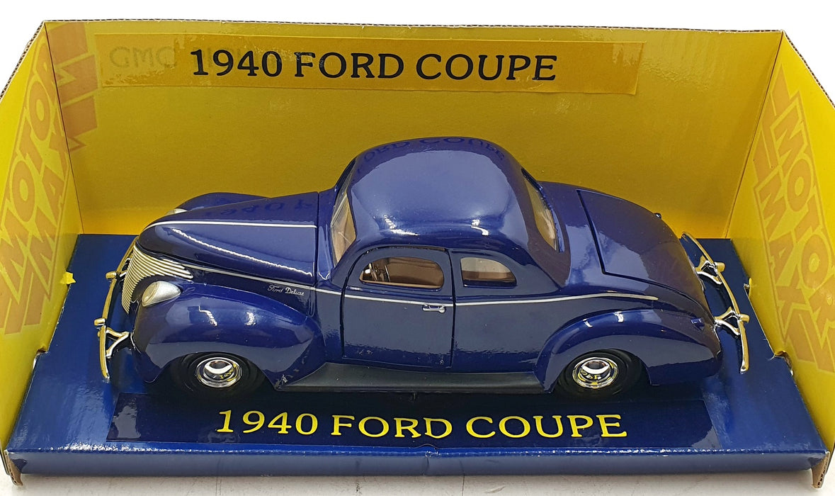 Motor Max 1/24 Scale Diecast 73200 - 1940 Ford Coupe - Blue