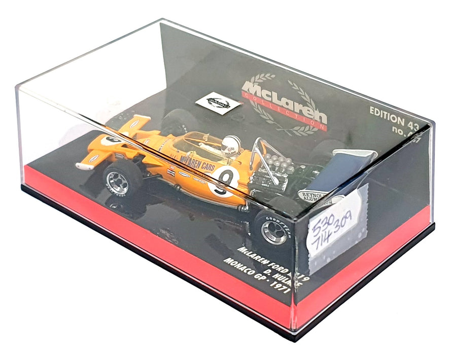 Minichamps 1/43 Scale 530 714309 - F1 McLaren Ford M19 Monaco GP 1971 D. Hulme