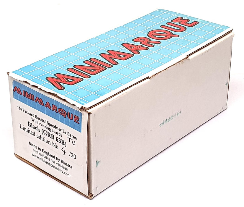 Minimarque 43 1/43 Scale GRB54 - 1934 Packard Boattail Speedster Le Baron Black
