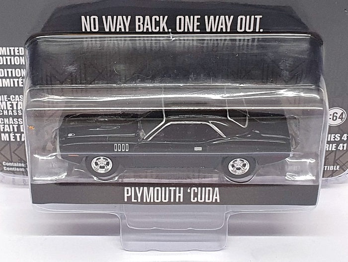 Greenlight 1/64 Scale 62020-F - Plymouth Cuda John Wick Chapter 4 - Black