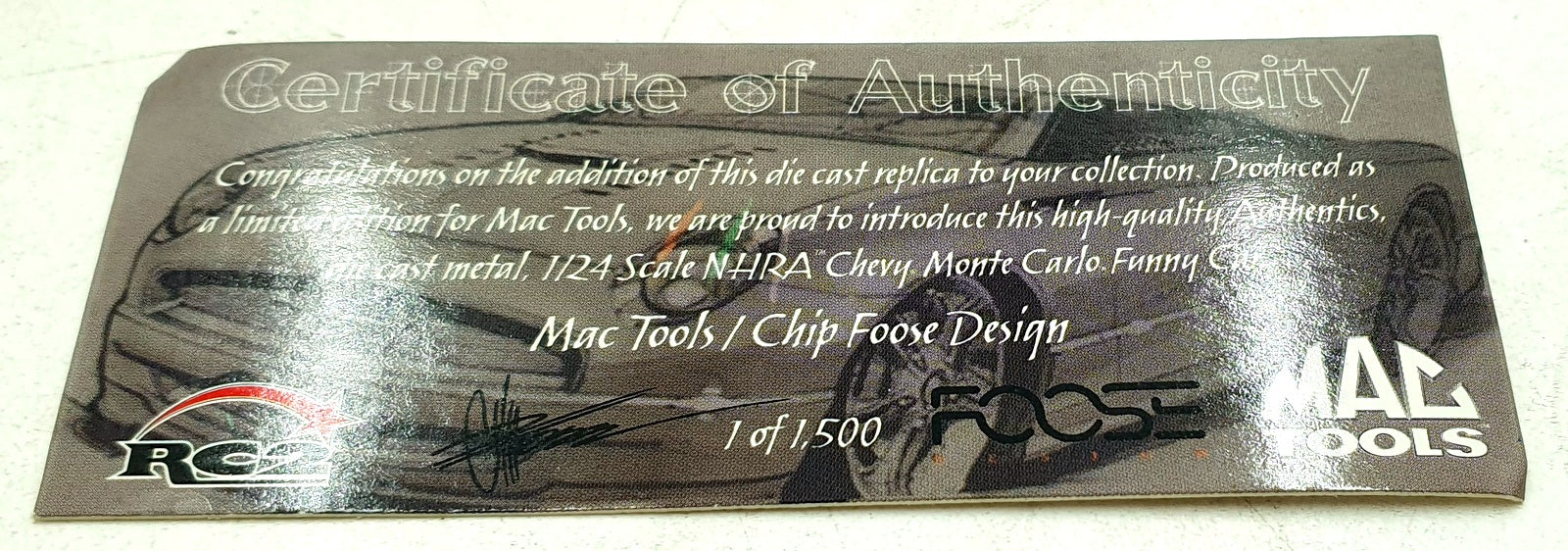 Racing Champions 1/24 Scale 18849P - Chevrolet NHRA Funny Car Kalitta 2006