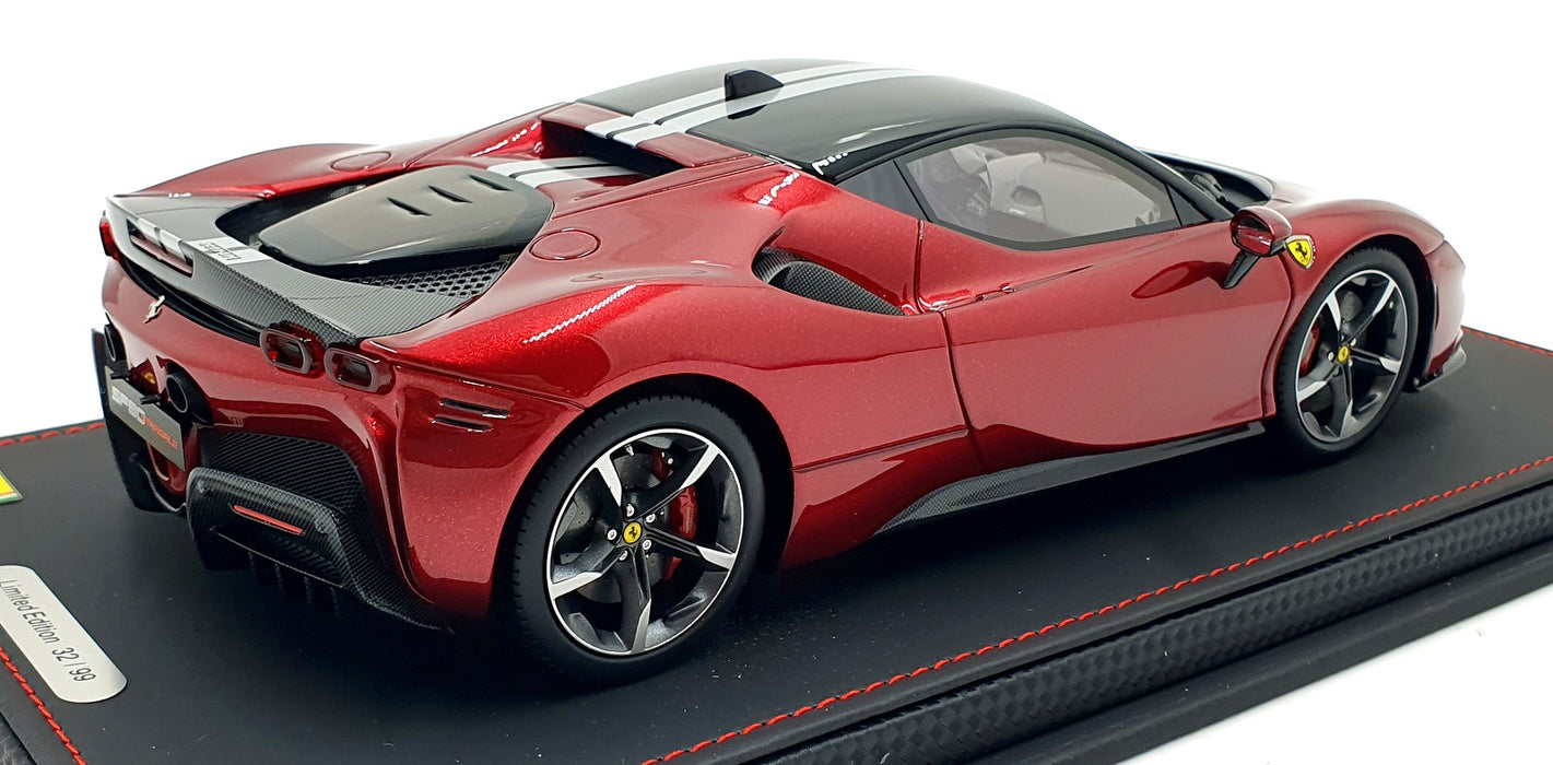 BBR 1/18 Scale P18188B - Ferrari SF90 Stradale Pack Fiorano - Red/Gloss Black
