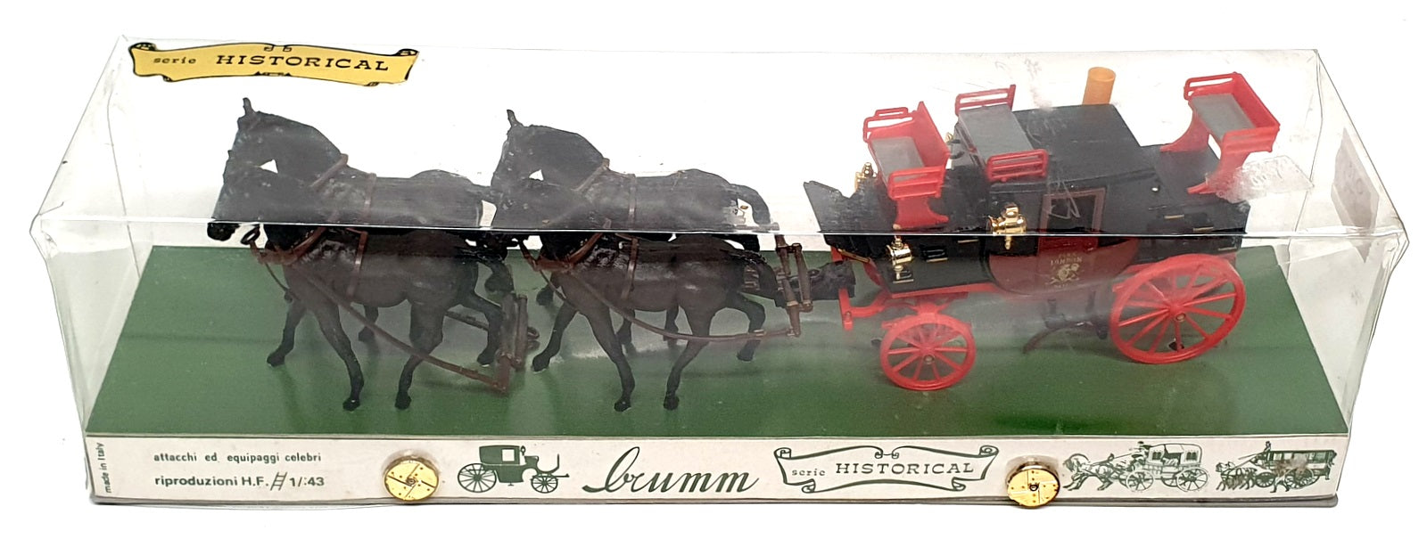 Brumm Historical 1/43 Scale 018 - Horse Drawn Royal Mail Coach 1827