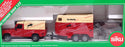 Siku 1/32 Scale 3758 - Land Rover Defender & Horse Box With Horses - Red/Cream