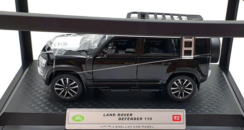 QY Toys 1/24 Scale Diecast Q2002A - Land Rover Defender 110 - Black/White