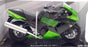 NewRay 1/12 Scale 57433B - 2011 Kawasaki ZX-14 Motorbike - Black/Green