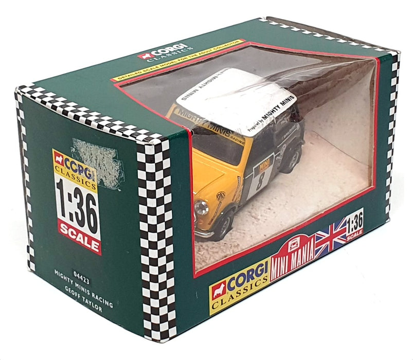 Corgi 1/36 Scale 04423 - Mighty Minis Racing #8 G. Taylor - Yellow/Green/White