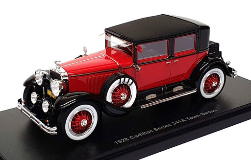 Esval 1/43 Scale EMUS43077B - 1928 Cadillac Series 341A Town Car - Red/Black
