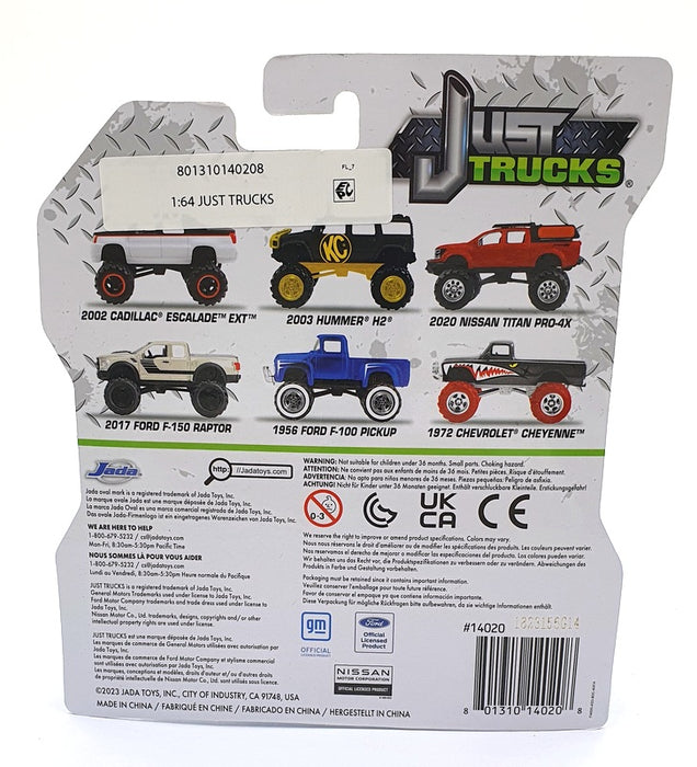 Jada Just Trucks 1/64 Scale 14020 - 2017 Ford F-150 Raptor - White