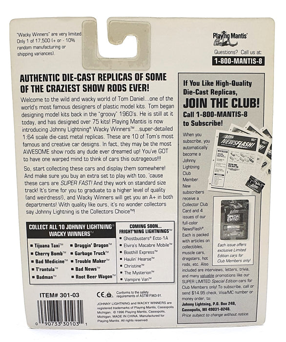 Johnny Lightning 1/64 Scale 301-03 - Wacky Winners Draggin' Dragon - Purple