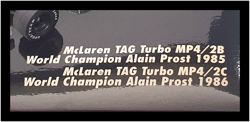 Minichamps 1/43 Scale 402 858601 - F1 McLaren MP4/2B & 2C W/Champ Prost '85 '86