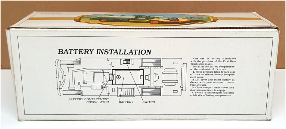 Hess Appx 28cm Long HES06 The First Hess Truck With Lights - White/Green/Yellow