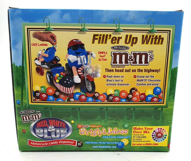 M&Ms 15467 - Red, White and Blue Motorcycle Candy Dispenser 