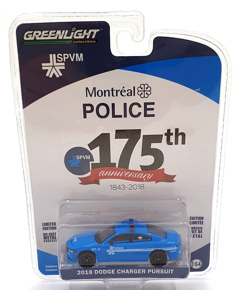 Greenlight 1/64 Scale 27980-E - 2018 Dodge Charger Pursuit