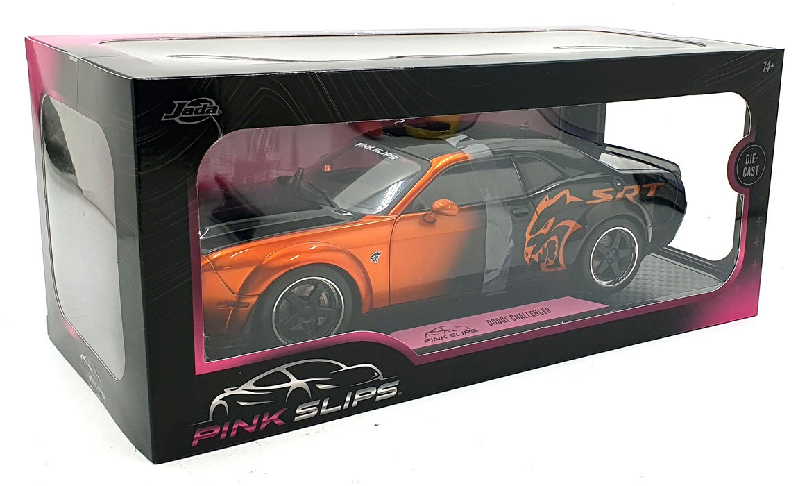 Jada Pink Slips 1/18 Scale 35722 - Dodge Challenger - Met. Orange/Black