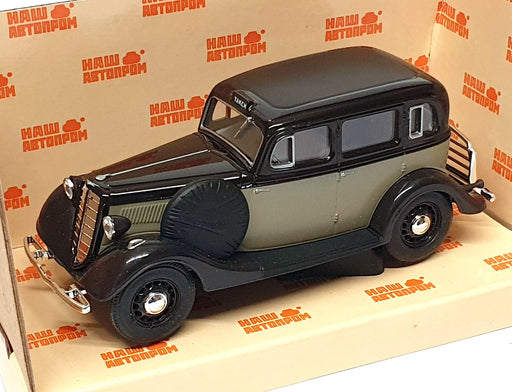 Haw Abtonpom Russian Diecast 1/43 Scale H751 - Gaz M1 Taxi - Black/Grey