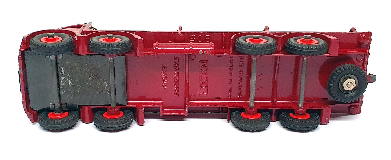 Dinky Supertoys 905 - Foden Flat Truck With Chains - Dark Red