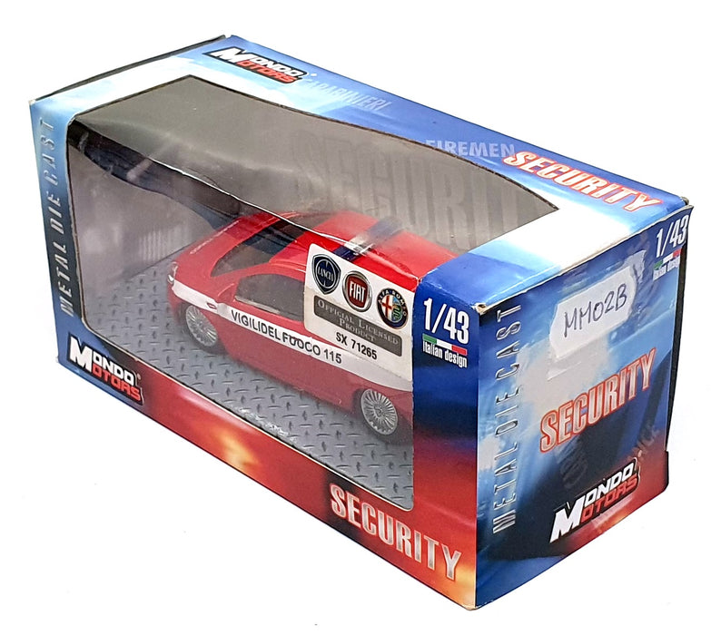 Mondo Motors 1/43 Scale MM02B - Fiat Grand Punto Vigilidel Fuoco 115 - Red