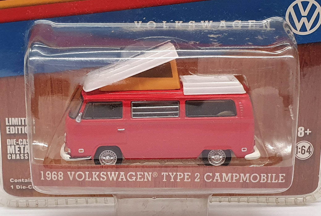 Greenlight 1/64 Scale 29835 - 1968 Volkswagen Type 2 Campmobile - Red