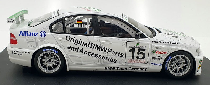 Autoart 1/18 Scale Diecast 80449 - BMW 320i E46 Macau 2004 J.Muller #15