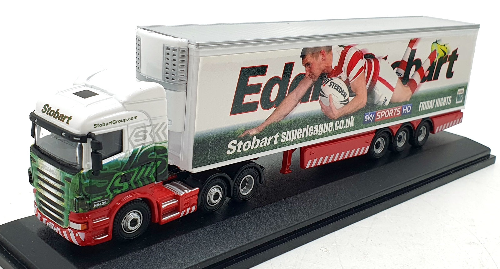 Oxford Diecast 1/76 Scale SHL04FR Scania Stobart Super League Wigan Warriors