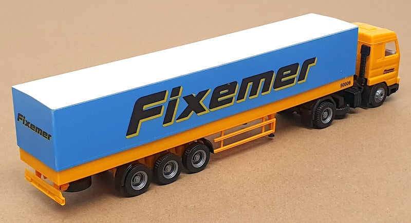Herpa 1/87 Scale 142953 - Scania Truck & Trailer (Fixemer) Yellow/Blue/White