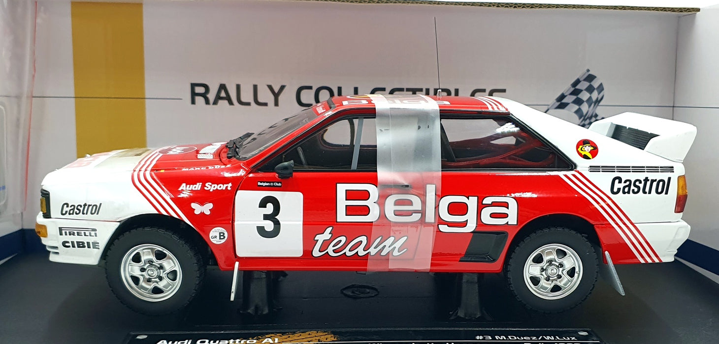 Sun Star 1/18 Diecast 4259 - Audi Quattro A1 #3 1st Haspengouw Rally 1983 Belga
