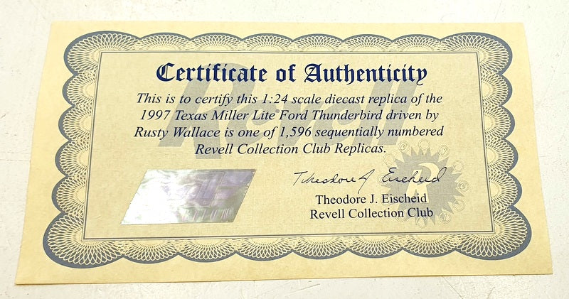 Revell 1/24 Scale 6510 - Ford Thunderbird #2 Texas Miller Lite 1997 - Wallace