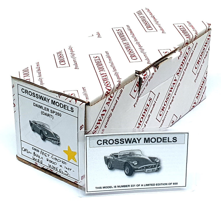 Crossway Models 1/43 Scale CM20 - Daimler SP250 Dart - Met. Gold