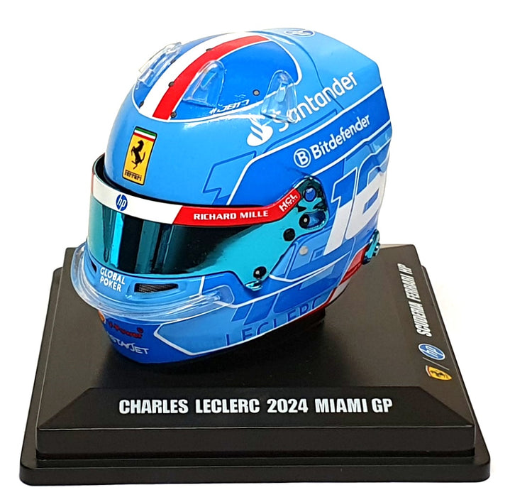 Look Smart 1/5 Scale LSHEL002 - F1 Helmet C. Leclerc Ferrari Miami GP 2024