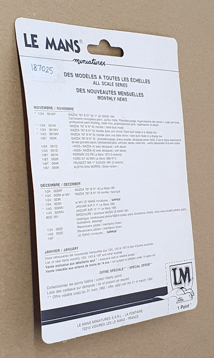 LM Le Mans Miniatures 1/87 Scale Kit 187025 - Dodge Viper - Red