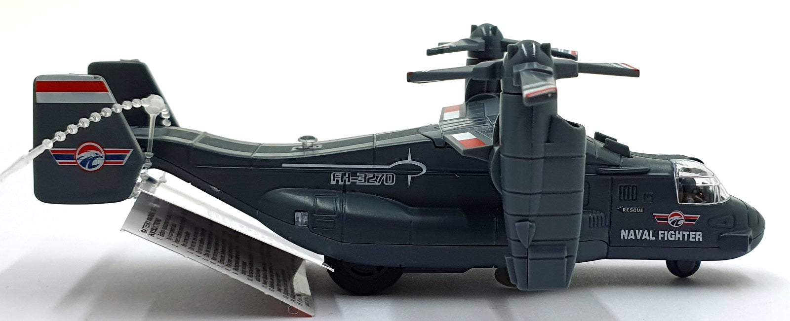 Combat Mission 17cms Pull Back and Go TY0122 - Aircraft Lights/Sounds - Grey