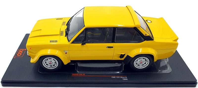 IXO Models 1/18 Scale Diecast 18CMC128 - Fiat 131 Abarth 1980 - Yellow